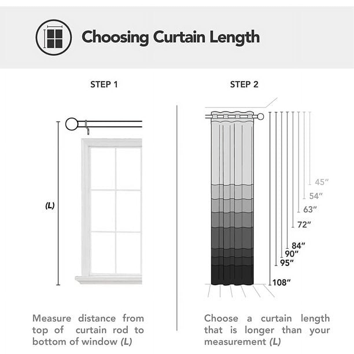 Deconovo Blackout Curtains for Bedroom, 84 inch Curtains, Grommet Thermal Insulated Curtains with Silver Wave Lines (52 x 84 inch, Black, 2 Panels)