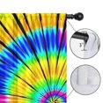 thumbnail image 4 of Pink and Yellow Tie Dye Pattern Insulated Teens Curtains Set Of 2, Bedroom Essentials, Toddler Room Decor 52x84in(132x213cm), 4 of 5