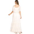 thumbnail image 4 of Love Colette Women's Off Shoulder Bridal Lace Crochet Formal Maxi Dress (M, Ivory), 4 of 5