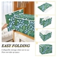 thumbnail image 2 of Yayeee Collapsible Storage Bin with Lid Fabric Closet Decorative Basket with Handles, Blue Flowers Pattern, 2 of 7