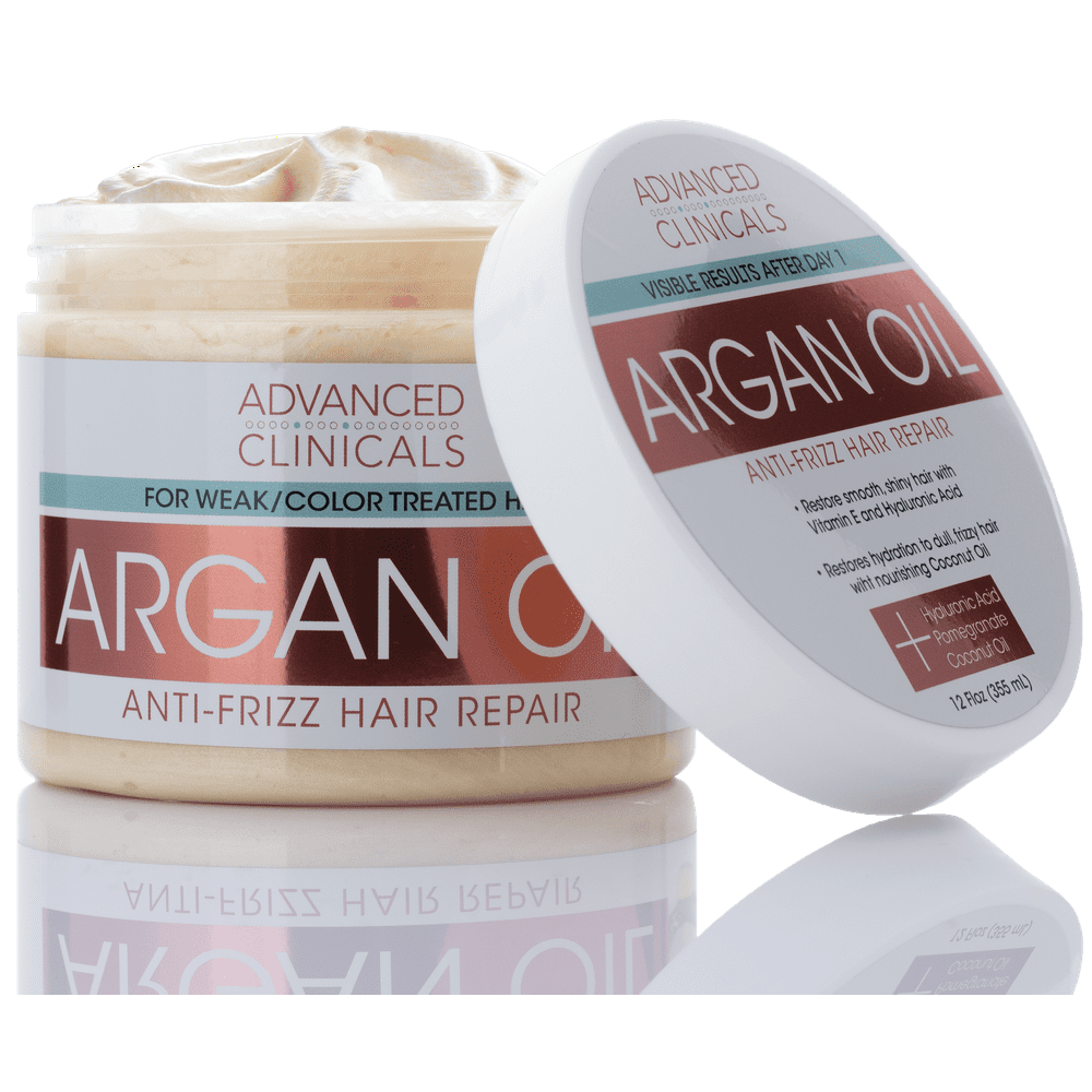 Advanced Clinicals Argan Oil Anti Frizz Hair Repair Treatment Mask
