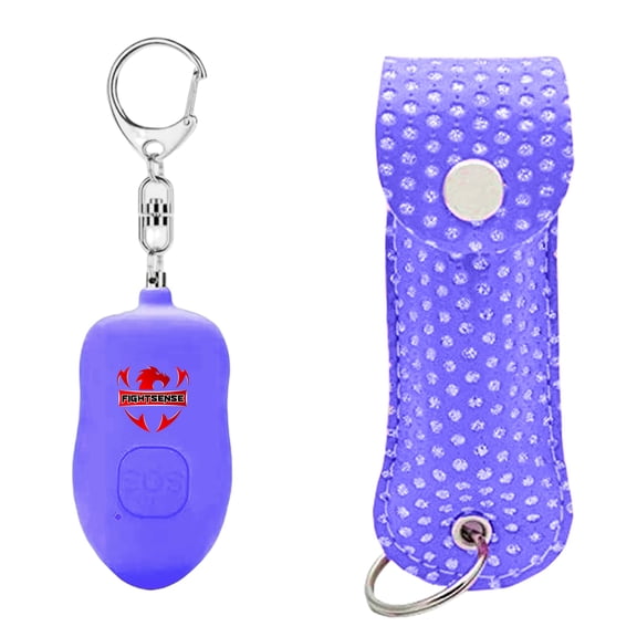 Fightsense Self Defense Keychain, Pepper Spray & Personal Safety Alarm with LED Flashlight for Women Security, 140db Emergency Safety Alarm for Women, Childrens, Elders