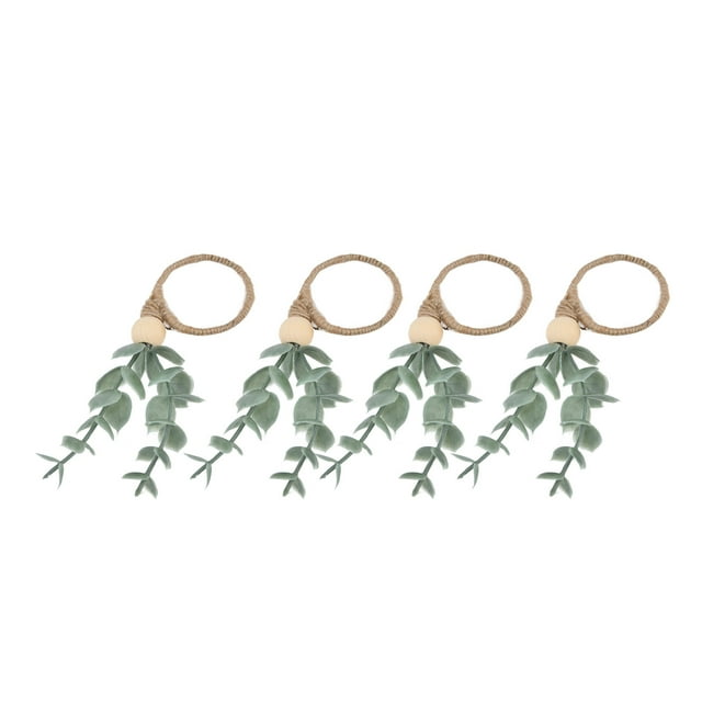 Anillos para servilletas, 4 piezas Anillos para servilletas Anillos para servilletas de flores hechos a mano simples Anillos para servilletas de mesa de hotel Elaborados por expertos