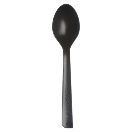 Eco-Products® 100% Recycled Polystyrene Cutlery, Spoons, Black, Box Of 1000