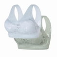 thumbnail image 4 of Sakmal Bralette Women's Bras Comfortable Support Lace Gray Scoop Womens T-Shirt Bras XL,2-Pack, 4 of 4