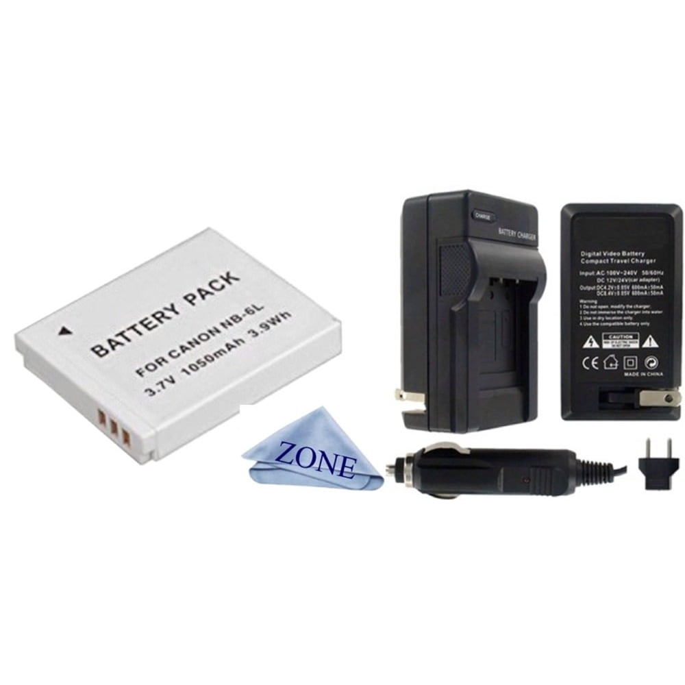 NB-6L / NB-6LH High-Capacity Two Replacement Batteries & Charger for ...