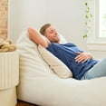 thumbnail image 5 of Big Joe Delmont Lounger, Foam Filled Bean Bag Chair, Almond Boucle, Fabric, 4.5 Feet, 5 of 9