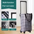 thumbnail image 7 of Kripyery Grocery Cart with Wheels Collapsible Rolling Shopping Cart 2-in-1 Folding Design Portable Bag Waterproof Stair Climbing Telescoping Trolley Tote Bag, 7 of 7