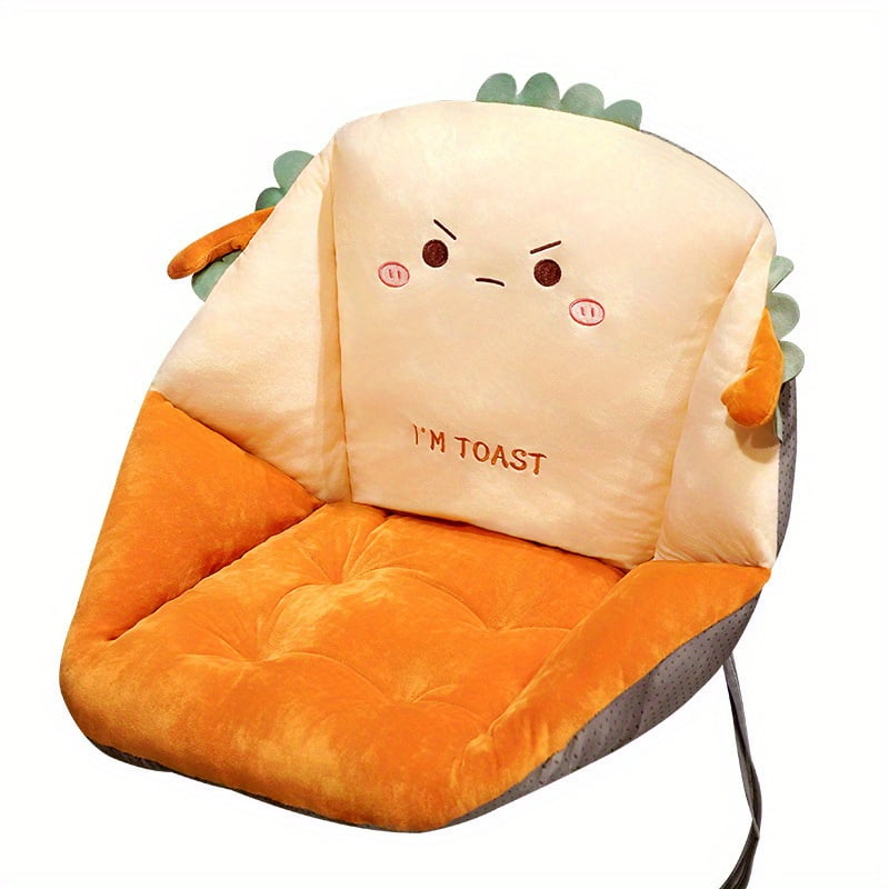1pc Toast Cushion Kawaii Chair Cushions Cute Cheap Stuff Seat Pad Comfy Sofa Office Floor Pillow For Gaming Chairs Office Bedroom Room Decor