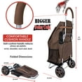 thumbnail image 4 of dbest products Portable Collapsible Folding Bigger Trolley Dolly Cart, Brown, 4 of 6