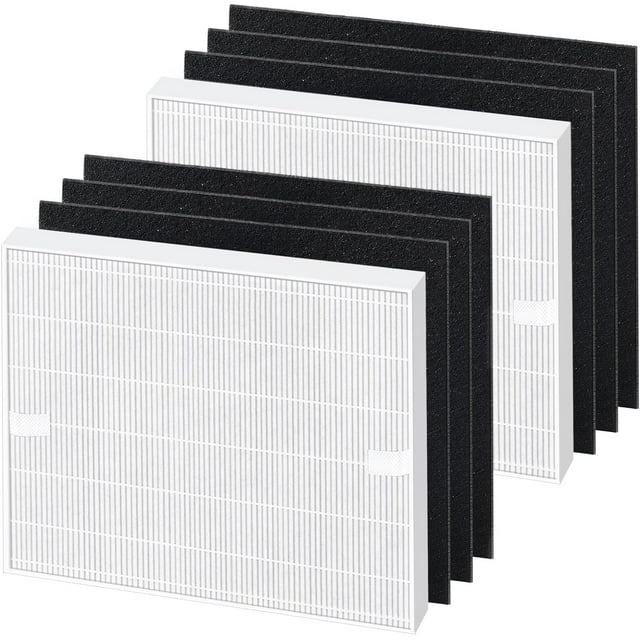 2 Pack AP-1512HH Replacement Filter for Coway Airmega Filter AP-1512HH 200M Coway Air Purifiers by - AP-1512HH-FP AP-1518R AP-1519P-2 HEPA Filters and 6 Carbon Filters-Part #3304899