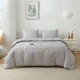 thumbnail image 2 of Ktaxon 3-Piece Set King Size Polyester, with 1 Duvet Cover and 2 Pillow Shams, Not Included (Without Fillers), Gray, 2 of 13