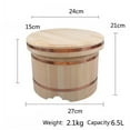 thumbnail image 2 of Wooden Sushi Rice Mixing Bowl With Lid, Japanese Style Copper Edge Sushi Oke Sushi Rice Bowl, Sushi Oke Sushi Rice Mixing Bowl Steamer Tray, 2 of 6