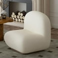 thumbnail image 4 of Contemporary Boucle Fabric Accent Chair - Ivory, 4 of 7