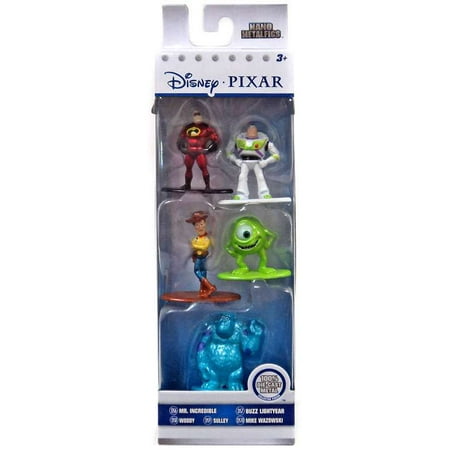 Disney / Pixar Nano Metalfigs Mr. Incredible, Buzz Lightyear, Woody, Mike Wazowski & Sulley Diecast Figure 5-Pack