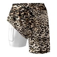 thumbnail image 4 of Womens Swim Shorts with Compresssion Liner 2026 Summer Casual Elastic Waist Leopard Print Board Shorts with Pockets Beachwear, 4 of 4