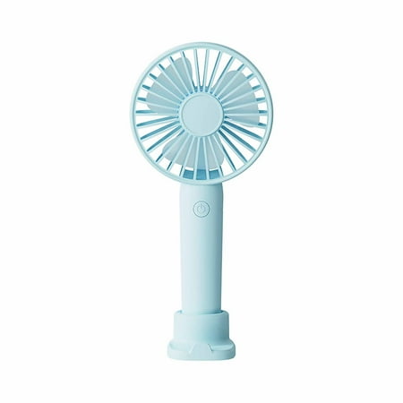 

VerPetridure Mini Usb Small Fan Handheld Portable Mute Desk Desktop Fan Blue Blue Mini Cooling Fan USB Rechargeable Battery Powered with Phone Holder for Outdoor