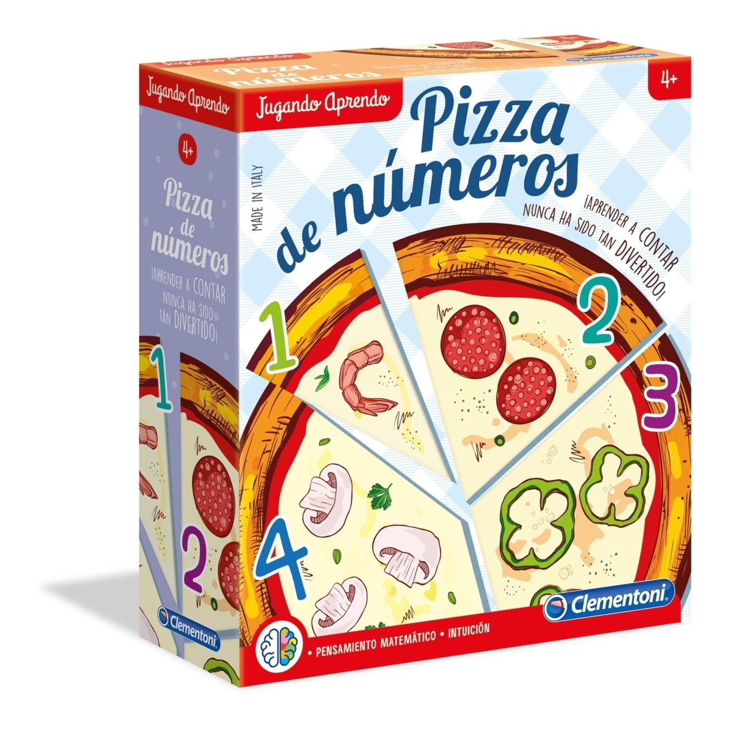 Juego Pizza de números Clementoni Aprender a Contar 3 niveles 33 Piezas ...
