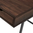 thumbnail image 2 of Walker Edison 42" Engineered Wood 3-Drawer Angled Front Desk in Dark Walnut, 2 of 6