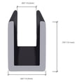 thumbnail image 3 of Shower Door U-Channel - 3/8" Fixed Panel Deep U Channel 95" Black; Monolithic Tempered Glass Compatible; Wet Glazed Silicone Installation; Deep Pocket Design, 3 of 3