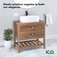 thumbnail image 4 of Gabinete Para Baño KingsHouse Mueble Lavamanos Ovalín Monomando 80x46x83 cm, 4 of 7
