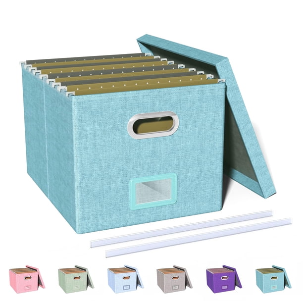 Caja organizadora de archivos Oterri ligera y portátil con tapa