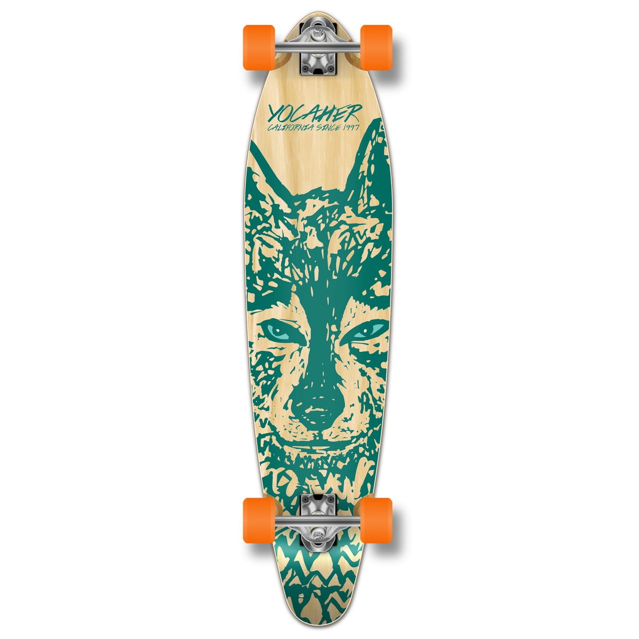 Yocaher Pintail Surfer Natural Longboard Complete 