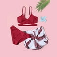 thumbnail image 2 of Summer Savings Clearance! Enjoytime Women's 3 Piece Swimsuit Sexy Deep V Neck Adjustable Straps Swimsuits Bikini Set With Boyshorts Three-Piece Bathing Suit Swimwear, 2 of 7
