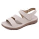 thumbnail image 3 of Sandalias para mujer, informales, ligeras, de tacón de cuña retro, cómodas, de talla grande, 3 of 5