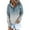 Blue, variant on UAMVSH Women Button Long Sleeve Hoodie with Pockets Trendy Gradient Color Hooded Sweatshirts Casual Drawstring Pullover Outfits(X-Large,White)