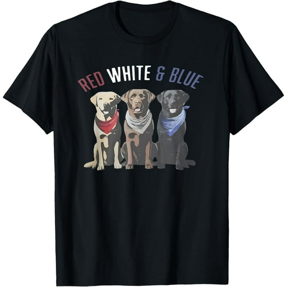 Red White And Blue Labrador Dog Retriever 4Th Of July T-Shirt Unisex S-5XL Hot Trending Shirt, Vintage Birthday Gift