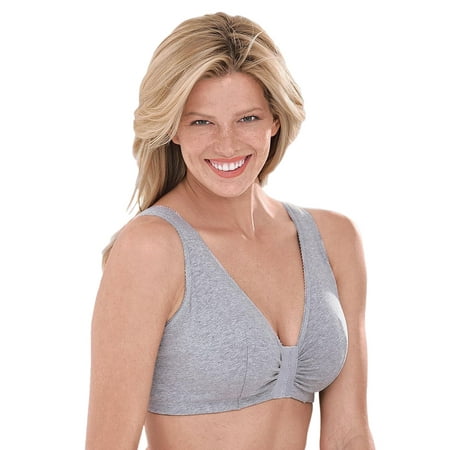 

Leading Lady Women s Plus Size Meryl Cotton Front-Close Wireless Bra Bra