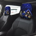 thumbnail image 2 of Kdxio Christmas Night Pattern Print 2 Piece Car Head Rest Covers Set Auto Front/Rear Seats Headrest Cover Universal Fit Most Cars,Sedan, SUV, 2 of 9