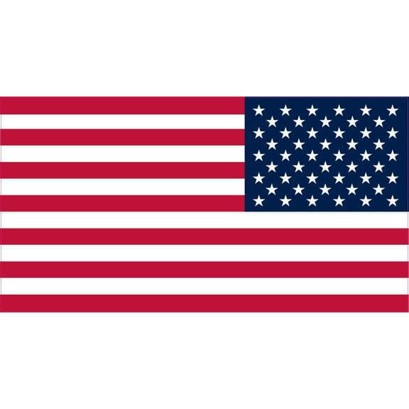 8.5in x 4.5in Retreating American Flag Sticker