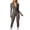 Dark grey, variant on Women's athletic Jumpsuit Workout Ribbed Long Sleeve Zipper Casual Jumpsuit Pants Long Skinny,Women Long Sleeve Ribbed Jumpsuit Zip up Front
