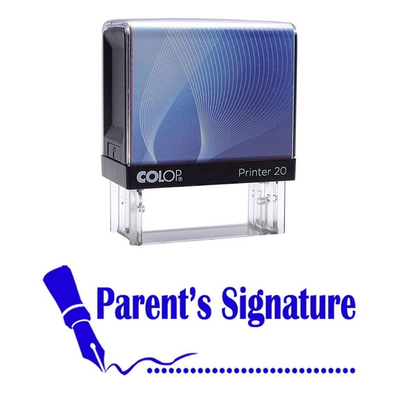 PARENTS SIGNATURE Self Inking Rubber Stamp Custom Colop Office Stationary P20 Mini Stamper