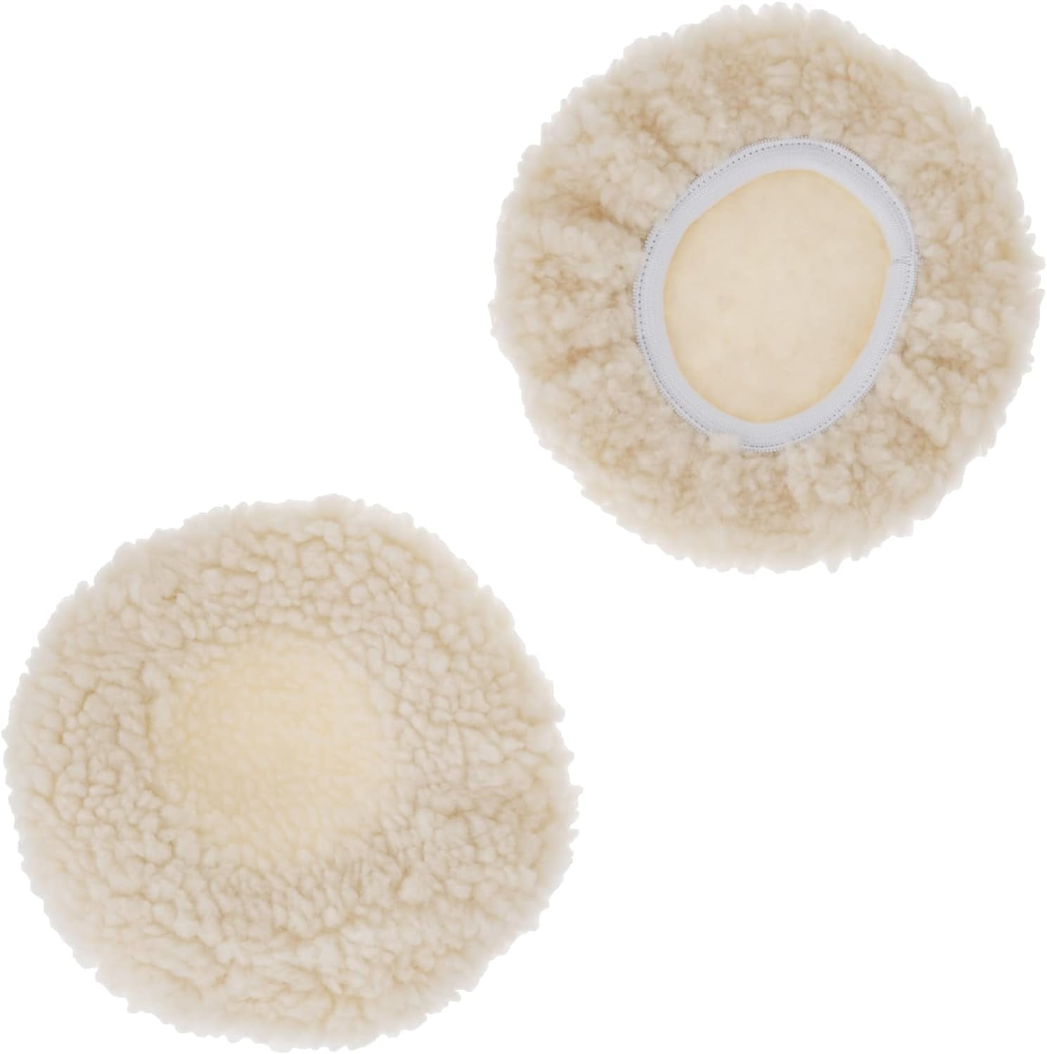 WEN 7" Synthetic Wool Polishing Bonnets, 2-Pack