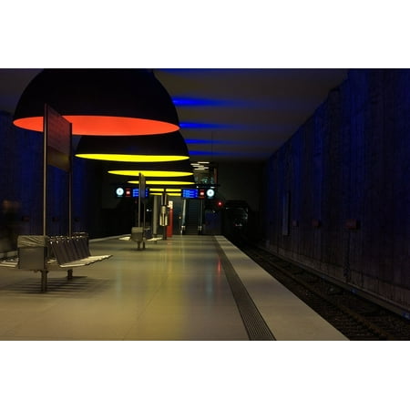 - Laminated Poster Lighting Bavaria Light Architecture Munich Metro Poster Print 11 x 17