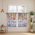 thumbnail image 2 of Happy Easter Kitchen Curtains 54 Inch Length, Colorful Eggs Spring Tulips Flowers Farm Wooden Tiers Curtains for Bathroom Bedroom Cafe, Light Filtering Window Treatment Drapes 2 Panels 42"Wx54"L, 2 of 8