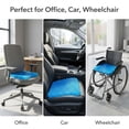 thumbnail image 5 of Honeycomb Cooling Gel Seat Cushion, Non Slip Pressure Relief Pad for Office, Car, Wheelchair & Home Daily Use, Blue, 5 of 5