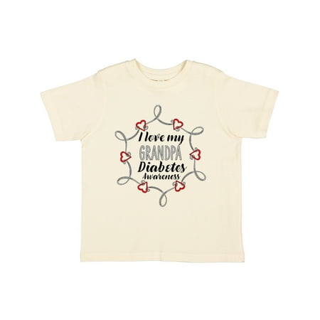 

Inktastic I Love My Grandpa Diabetes Awareness Gift Toddler Boy or Toddler Girl T-Shirt