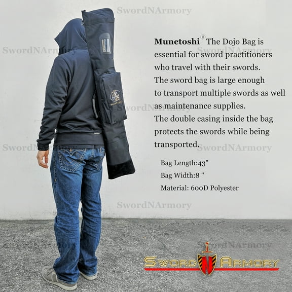 43.5" Dojo Carrying Bag for Katana Wakizashi Bokken Medieval Sword