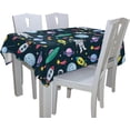 thumbnail image 4 of Coolnut Tablecloth Space Elements Modern Table Cover for Home Decoration, Spill Proof Cloth Washable for Dinner Picnic, 60"x108", 4 of 6