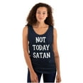 thumbnail image 3 of Not Today Satan Funny Christian Plus Size Graphic Tank Top Brisco Brands 3X, 3 of 5