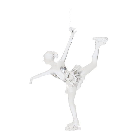 Melrose International LLC Ice Skater Ornament (Set of 4) 5.75"H Acrylic