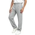 thumbnail image 6 of Men's Pleated Dress Pants Straight Leg Slacks Business Casual Trousers Old Money Style with Belt Loops Slant Pockets for Office Work, Gray, M, 6 of 8
