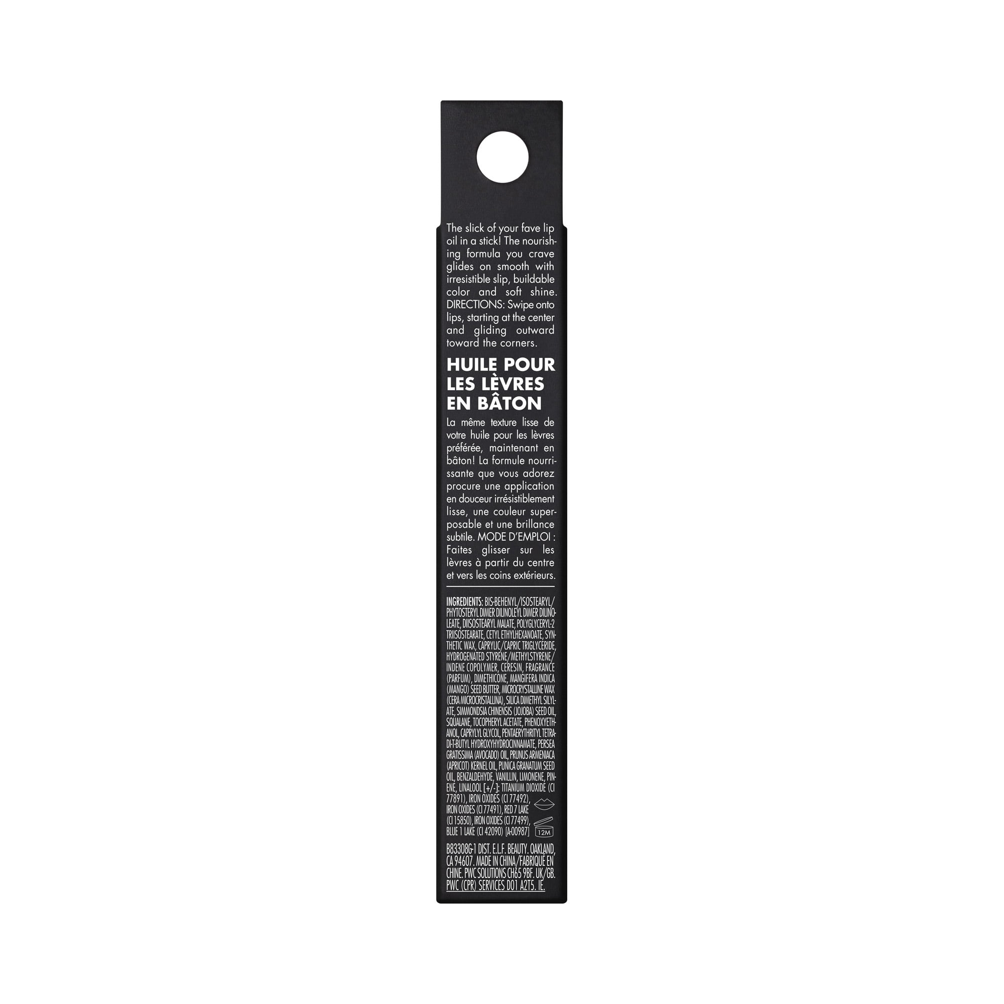 e.l.f. Glow Reviver Lip Oil Stick, Mauve Mentality, 0.11 oz