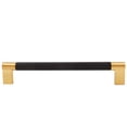 thumbnail image 3 of Stone Harbor Hardware Urban Cabinet Pull, 160 Millimeters, Matte Black with Satin Brass Ends, 3 of 3