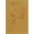 thumbnail image 2 of Josef Wawra 13x18 Gold Ornate Wood Frame and Double Matted Museum Art Print Titled - Painter and Model (1922), 2 of 4