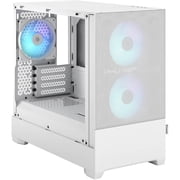 Fractal Design Pop Mini Air RGB White TG mATX High-Airflow Clear Tempered Glass Window Tower Computer Case